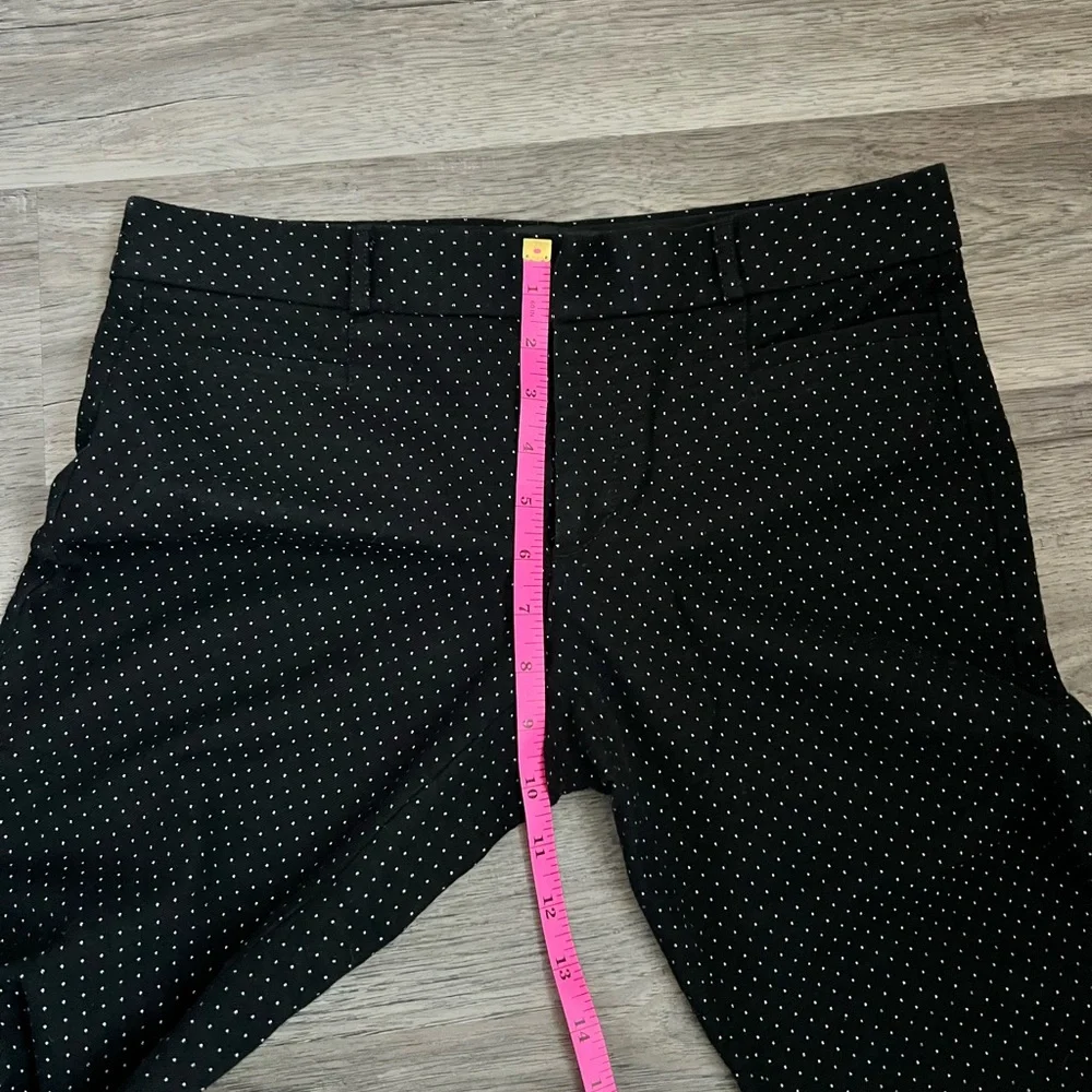 Banana Republic Sloan Ankle Black and white Polka Dot Straight Leg Career Pants - Picture 14 of 15